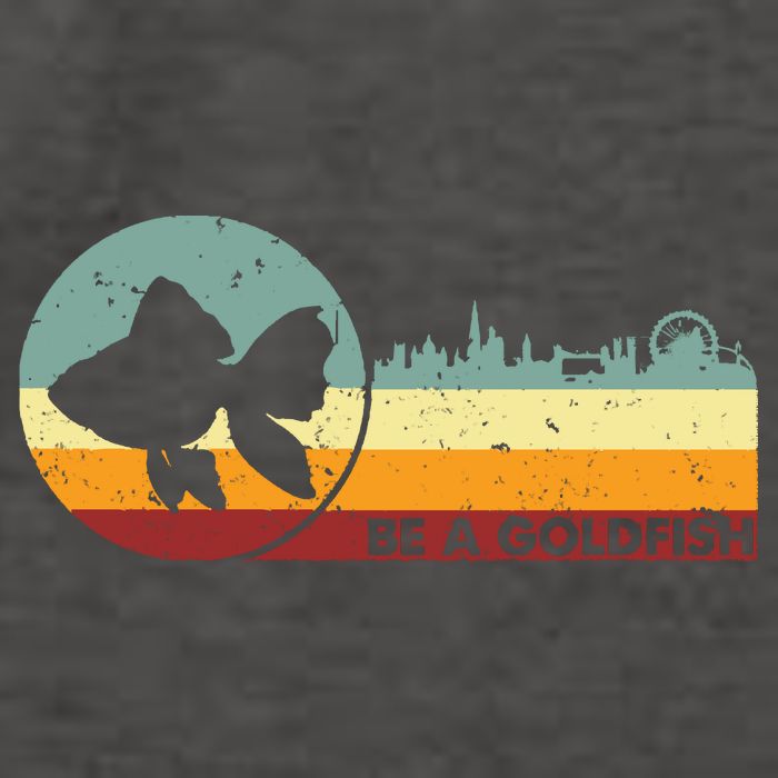 Retro Vintage Be A Goldfish Vector Backpack