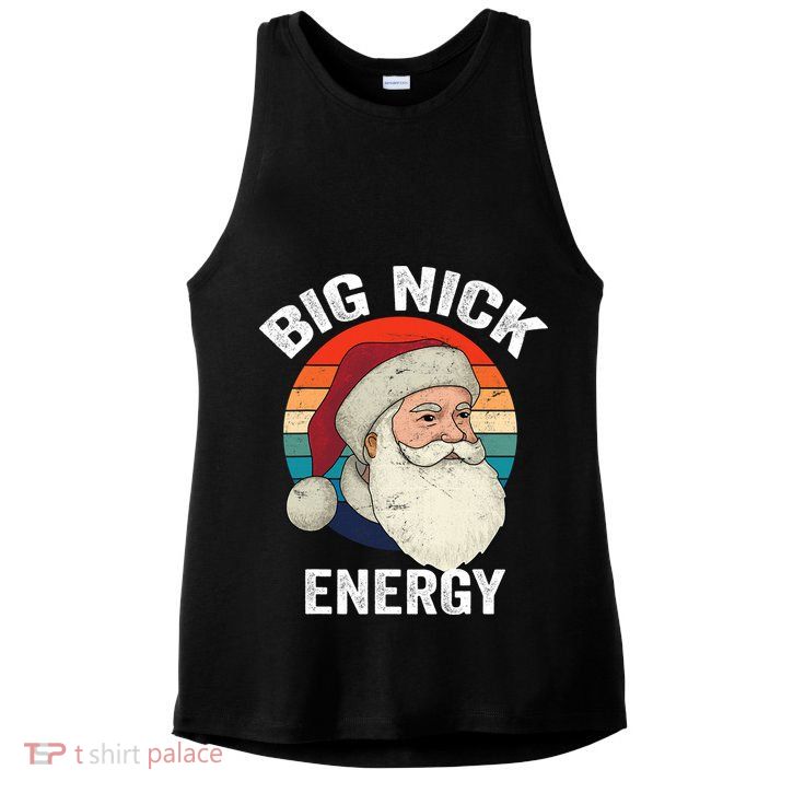 Retro Vintage Big Nick Energy Santa Ladies PosiCharge Tri-Blend Wicking Tank
