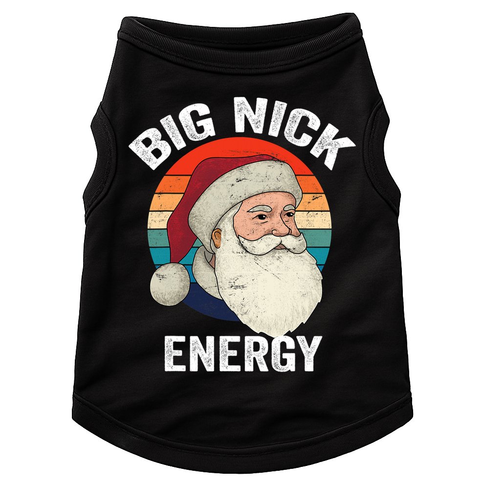 Retro Vintage Big Nick Energy Santa Doggie Tank