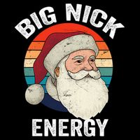 Retro Vintage Big Nick Energy Santa Performance Shirt