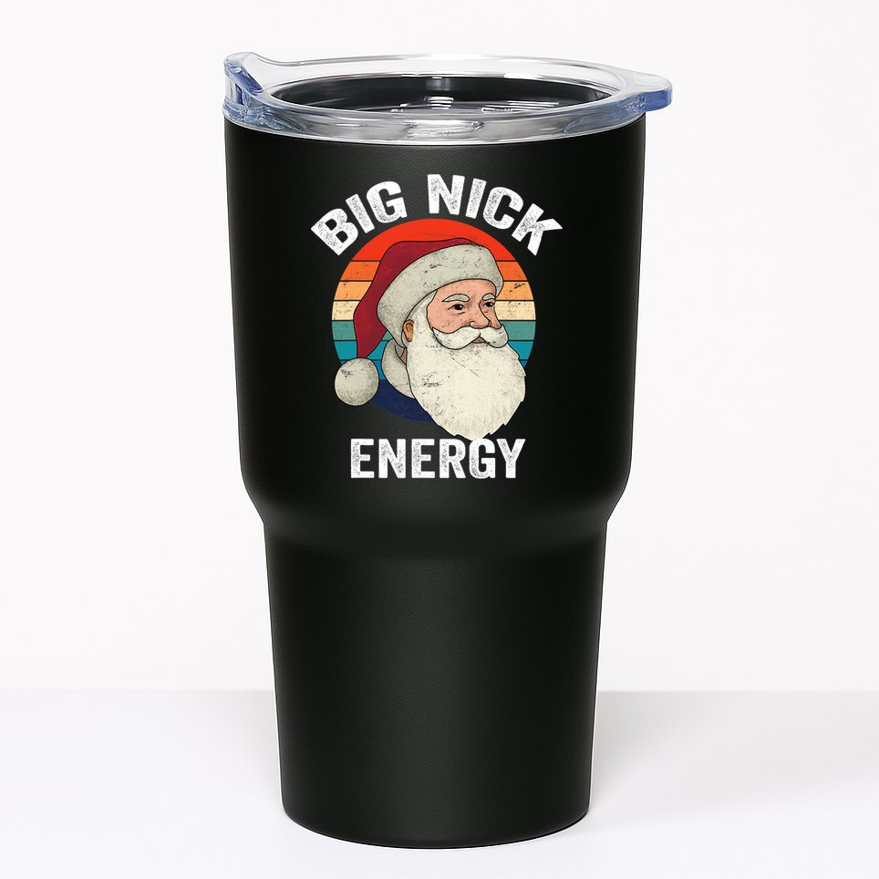 Retro Vintage Big Nick Energy Santa Tumbler