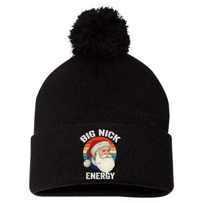 Retro Vintage Big Nick Energy Santa Pom Pom 12in Knit Beanie