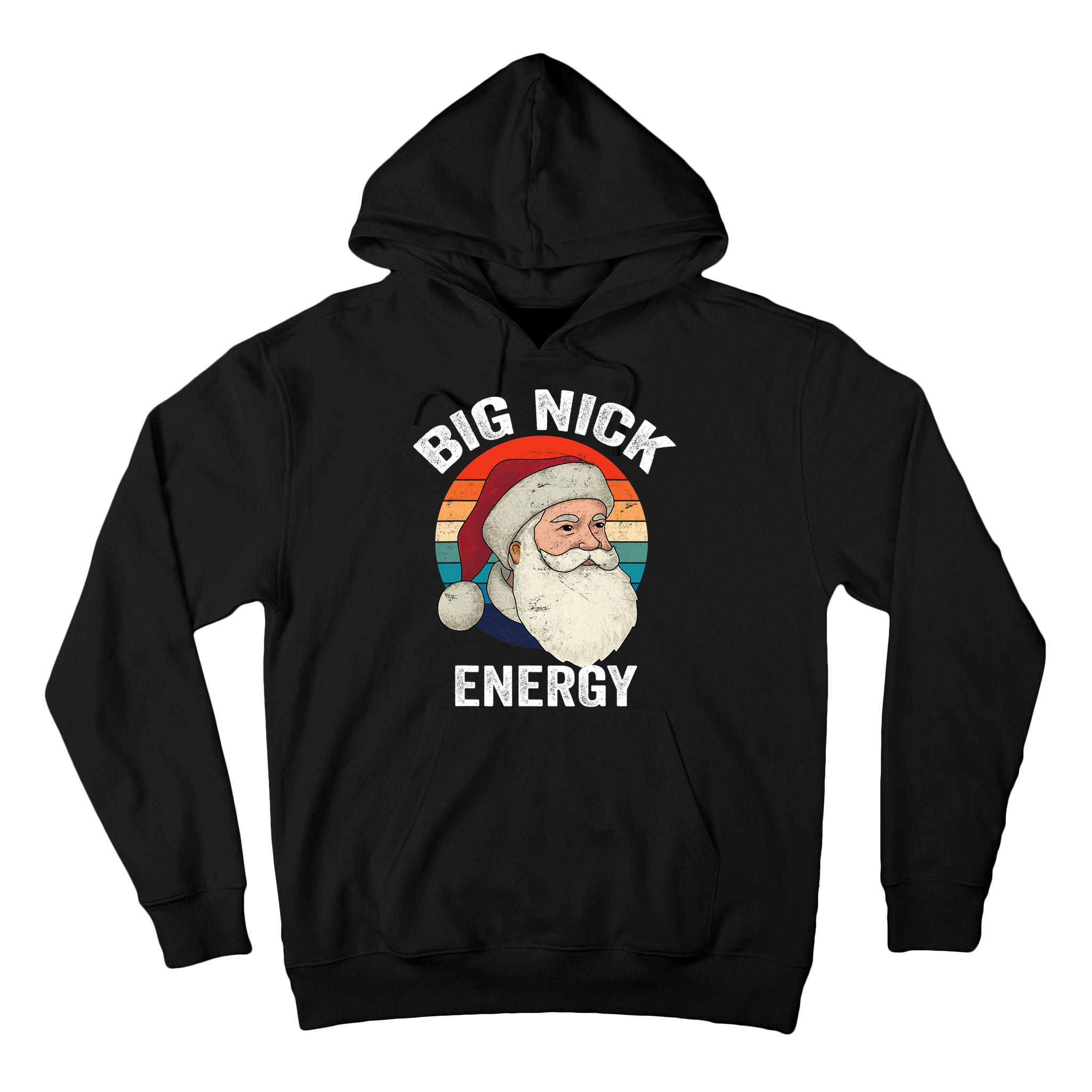 Retro Vintage Big Nick Energy Santa Tall Hoodie