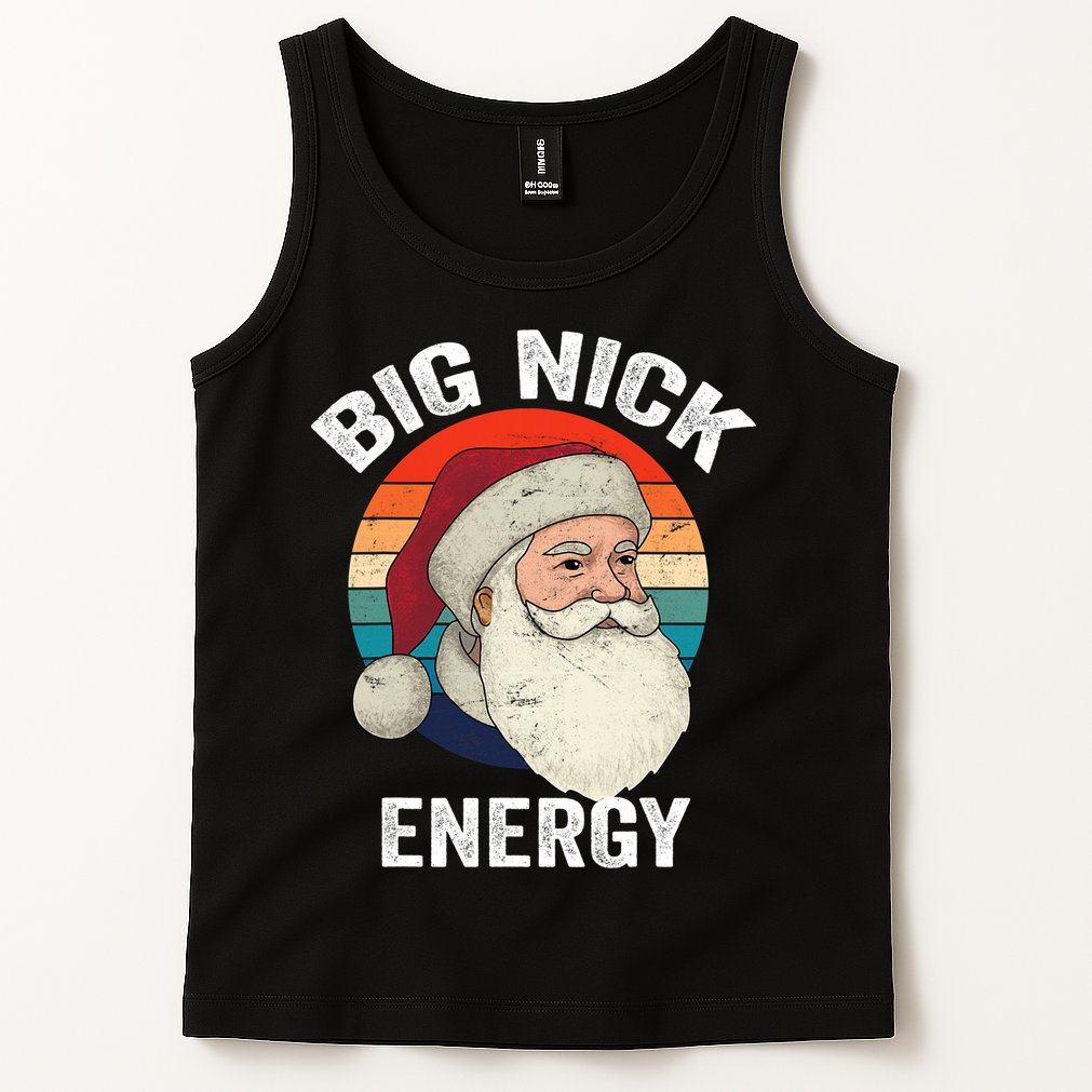 Retro Vintage Big Nick Energy Santa Tank Top