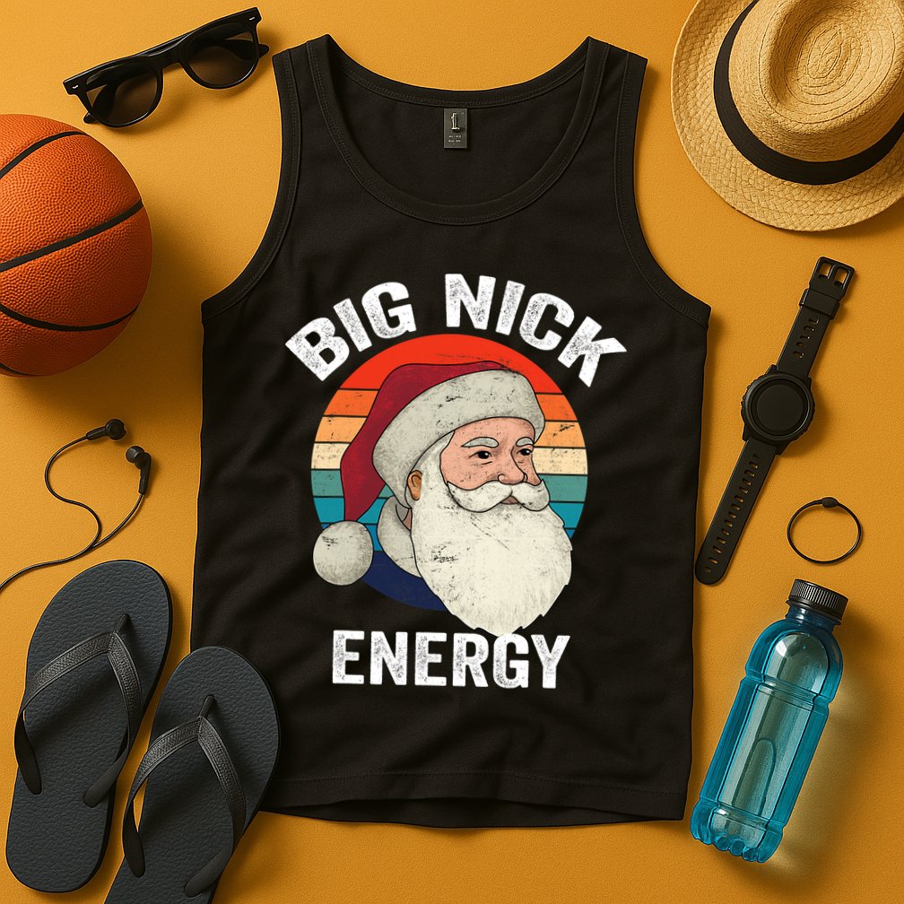 Retro Vintage Big Nick Energy Santa Tank Top