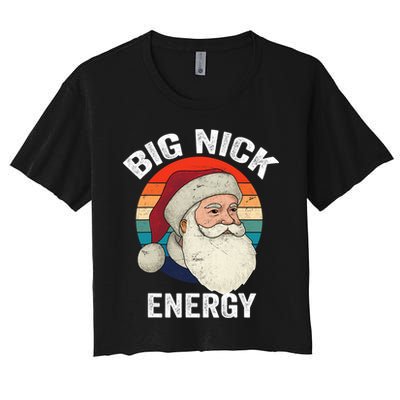 Retro Vintage Big Nick Energy Santa Crop Top