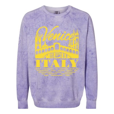 Retro Venice Bridge Italy Souvenir Colorblast Crewneck Sweatshirt