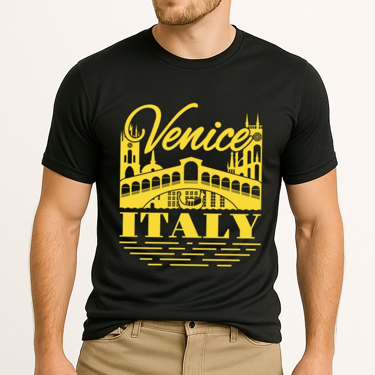 Retro Venice Bridge Italy Souvenir Performance Shirt