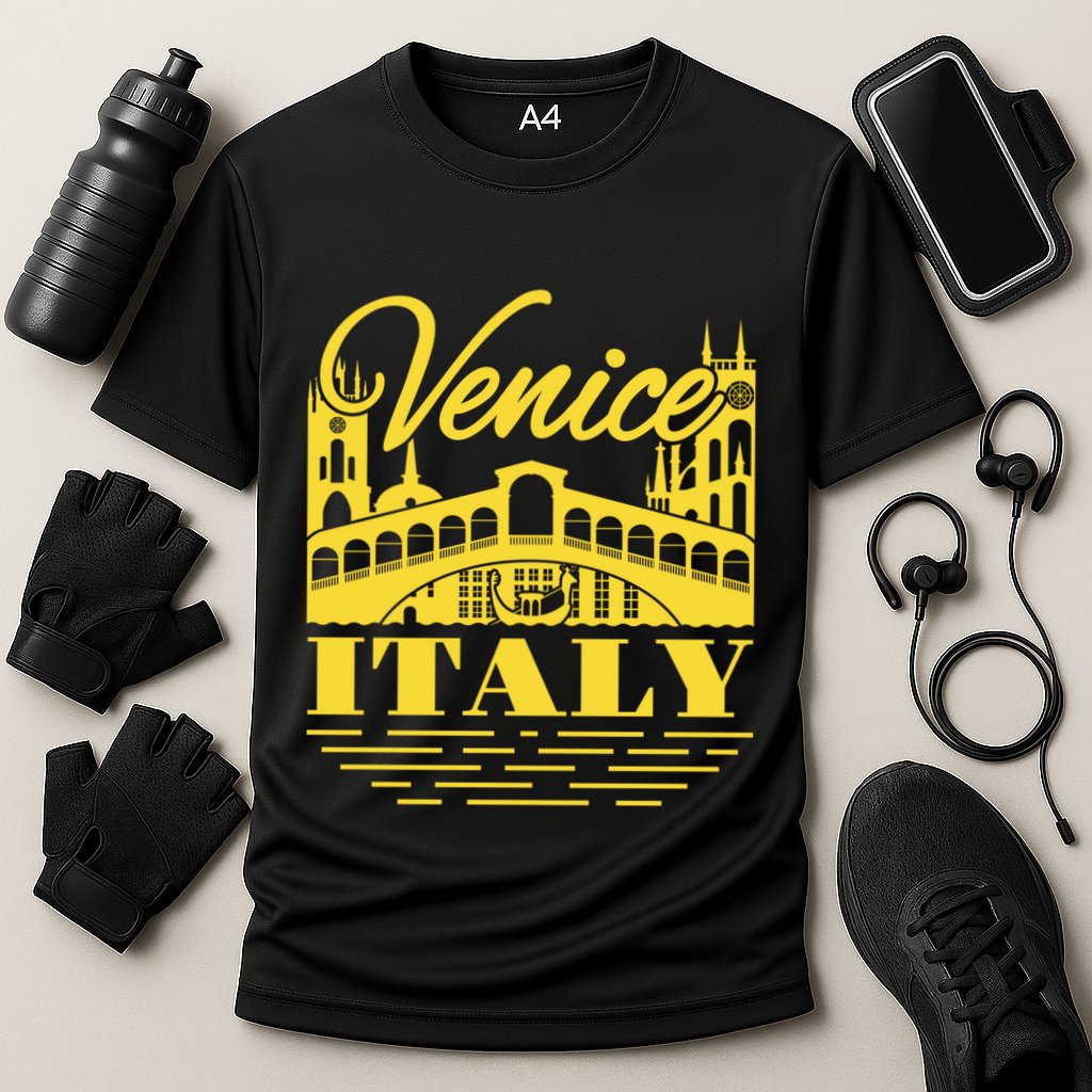Retro Venice Bridge Italy Souvenir Performance Shirt