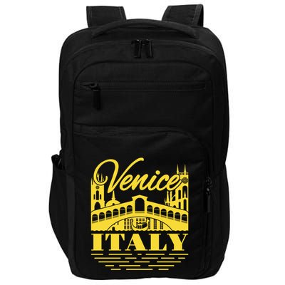 Retro Venice Bridge Italy Souvenir Impact Tech Backpack