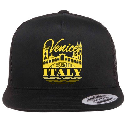 Retro Venice Bridge Italy Souvenir Flatbill Hat