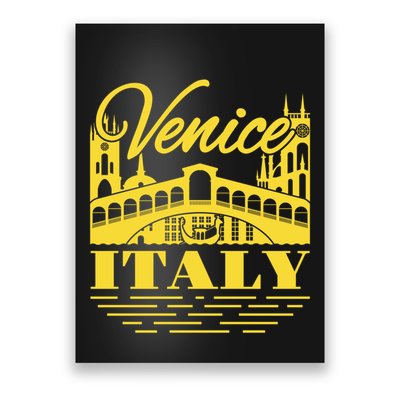 Retro Venice Bridge Italy Souvenir Poster
