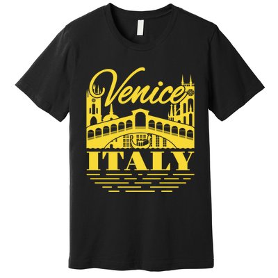 Retro Venice Bridge Italy Souvenir Premium T-Shirt