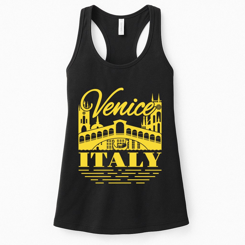 Retro Venice Bridge Italy Souvenir Womens Tank Top