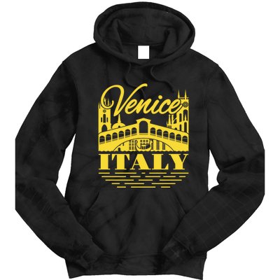 Retro Venice Bridge Italy Souvenir Tie Dye Hoodie