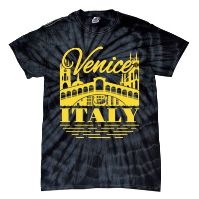 Retro Venice Bridge Italy Souvenir Tie-Dye T-Shirt