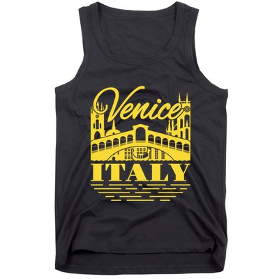 Retro Venice Bridge Italy Souvenir Tank Top