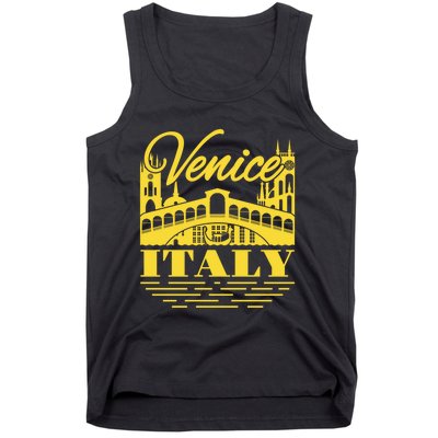 Retro Venice Bridge Italy Souvenir Tank Top