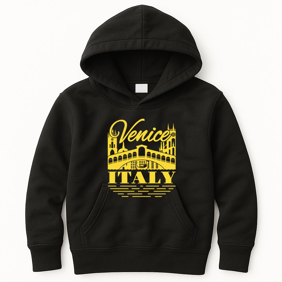 Retro Venice Bridge Italy Souvenir Kids Hoodie