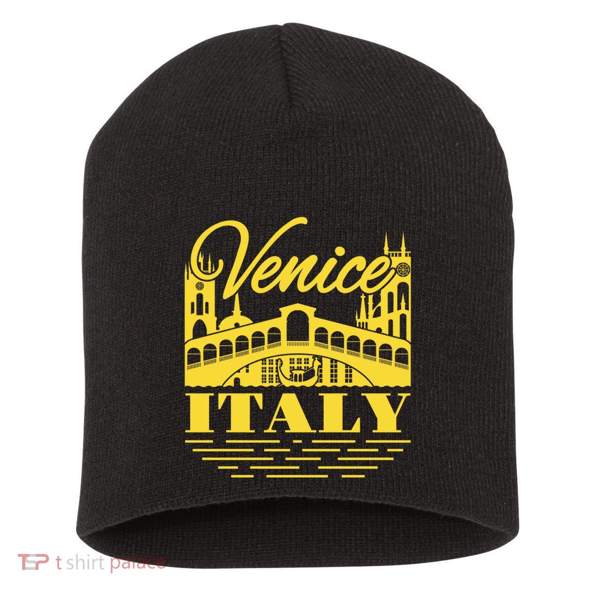 Retro Venice Bridge Italy Souvenir Short Acrylic Beanie