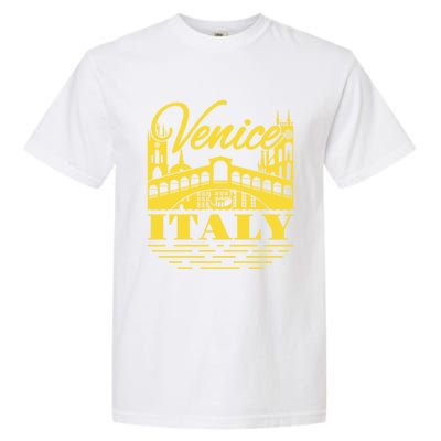 Retro Venice Bridge Italy Souvenir Garment-Dyed Heavyweight T-Shirt