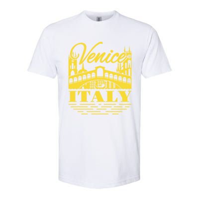 Retro Venice Bridge Italy Souvenir Softstyle CVC T-Shirt