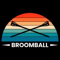 Retro Vintage Broomball Player Faceoff Ball Broom Hockey Cute Gift Backpack