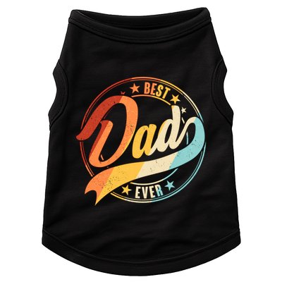 Retro VIntage Best Dad Ever Emblem Doggie Tank