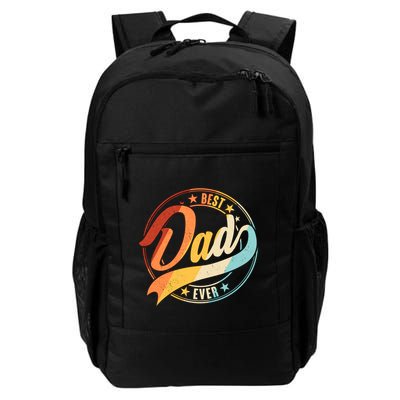 Retro VIntage Best Dad Ever Emblem Backpack