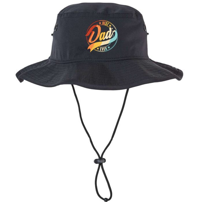 Retro VIntage Best Dad Ever Emblem Bucket Hat