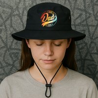 Retro VIntage Best Dad Ever Emblem Bucket Hat
