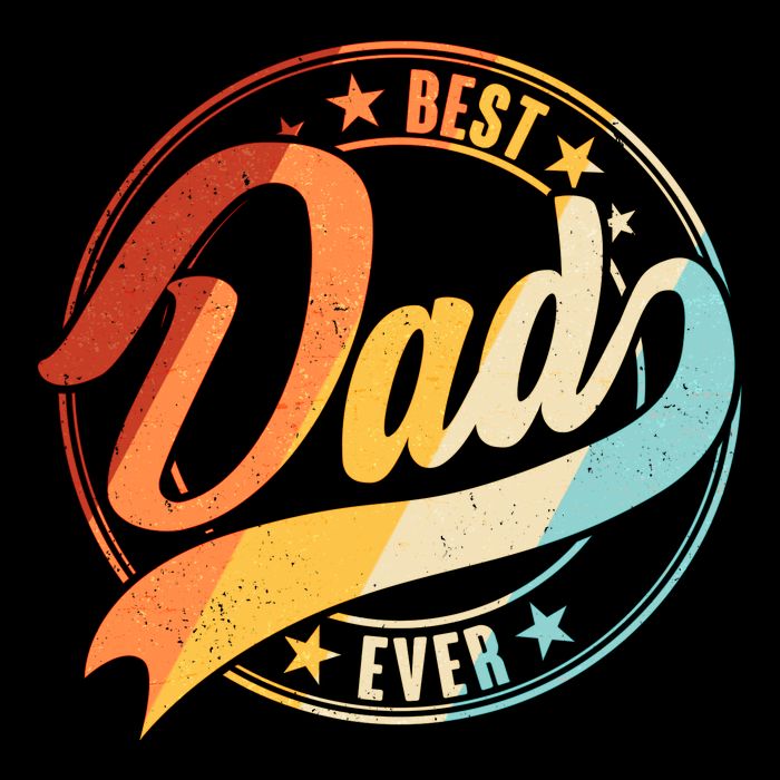 Retro VIntage Best Dad Ever Emblem Bucket Hat