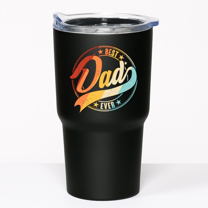 Retro VIntage Best Dad Ever Emblem Tumbler