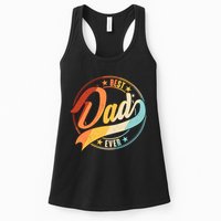 Retro VIntage Best Dad Ever Emblem Womens Tank Top