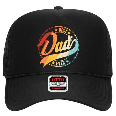 Retro VIntage Best Dad Ever Emblem Trucker Hat