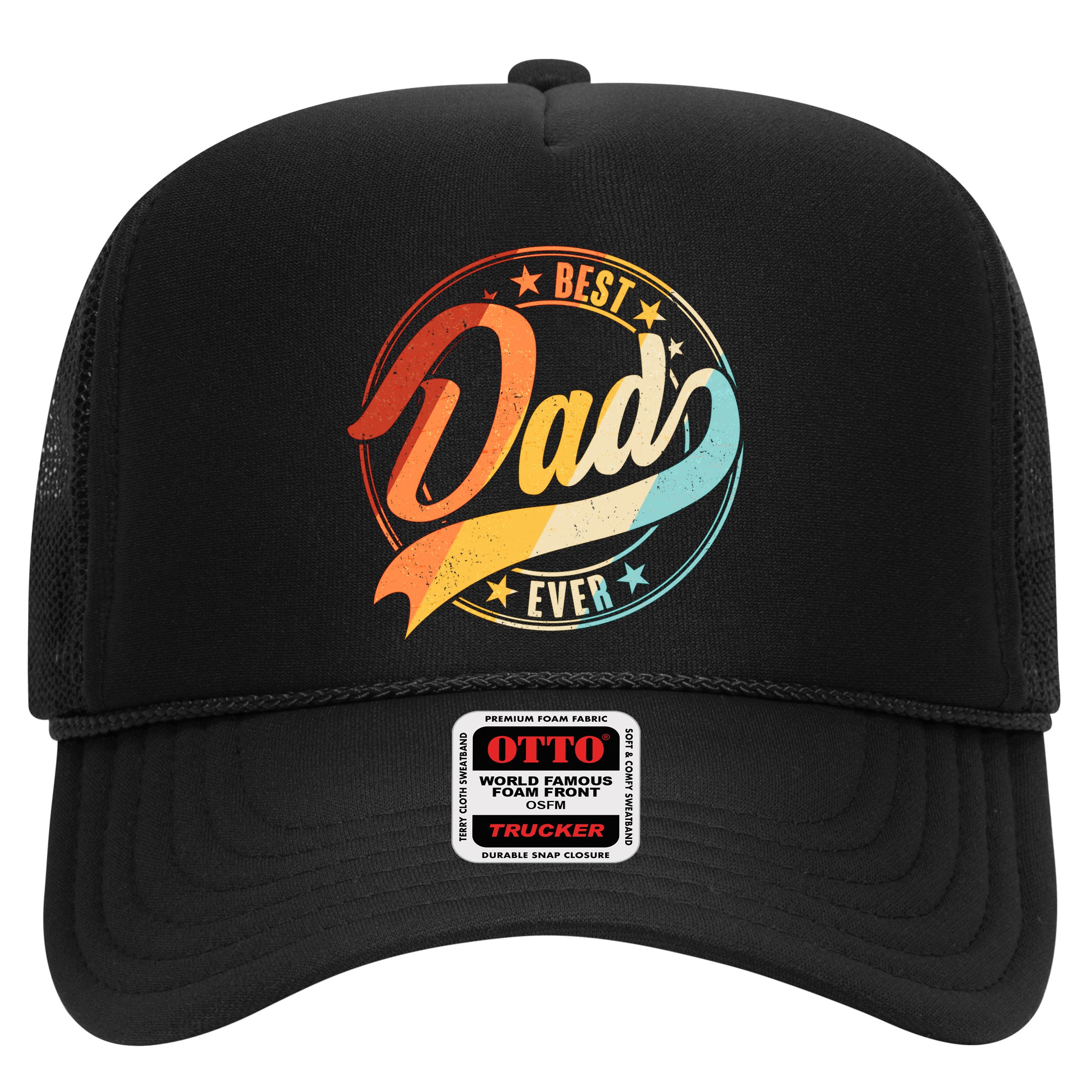Retro VIntage Best Dad Ever Emblem Hat