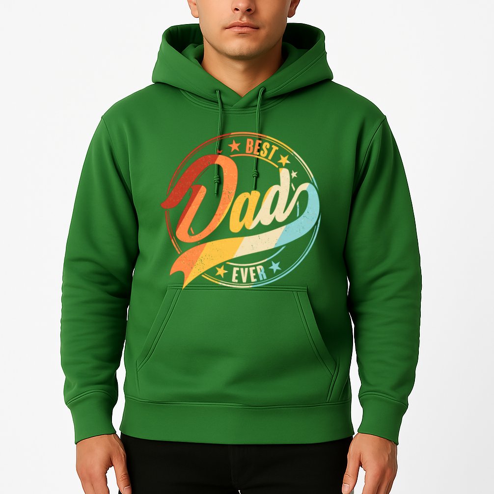 Retro VIntage Best Dad Ever Emblem Hoodie