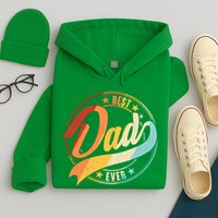 Retro VIntage Best Dad Ever Emblem Hoodie