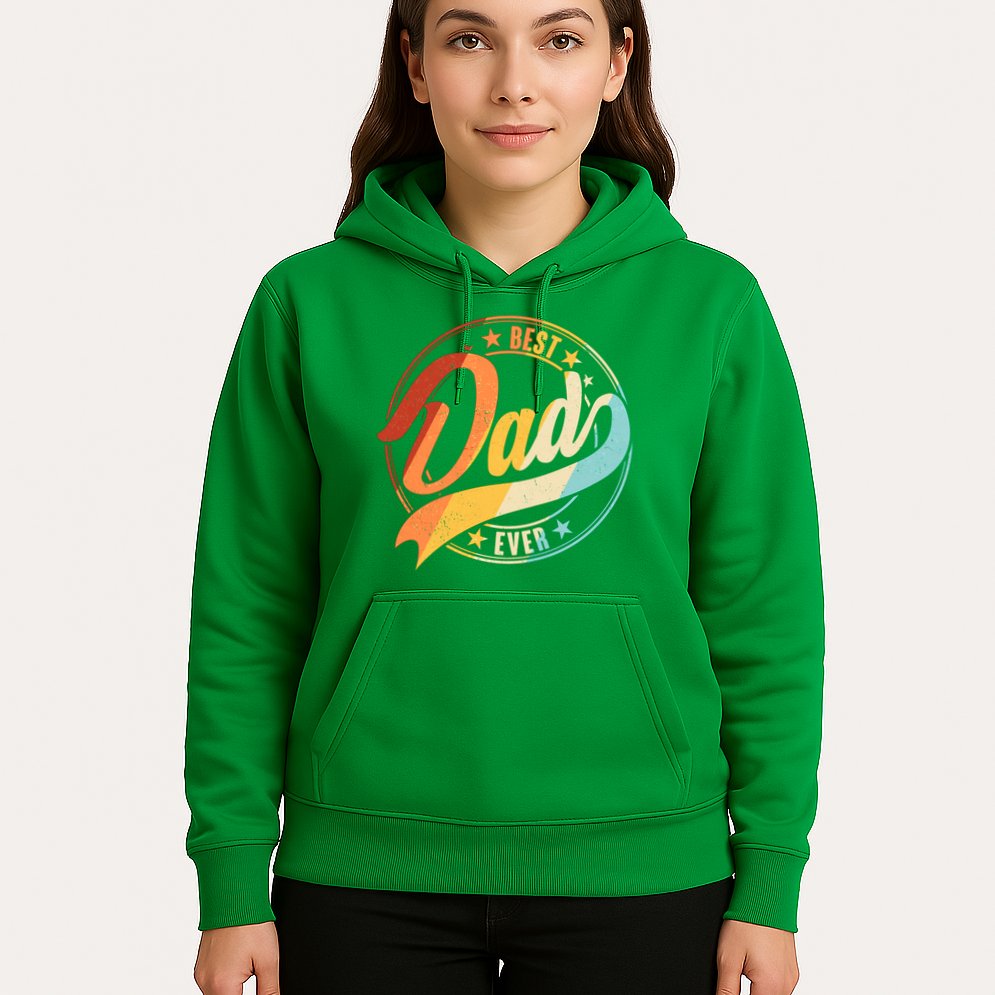 Retro VIntage Best Dad Ever Emblem Hoodie