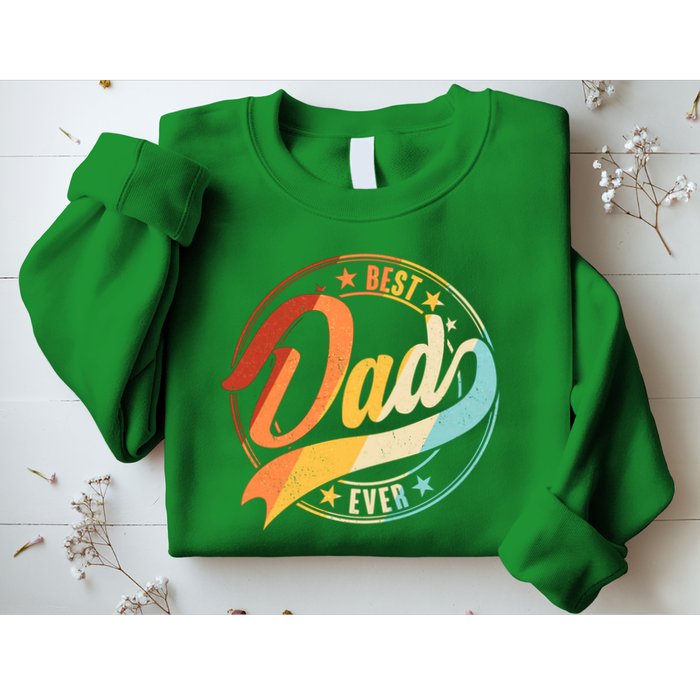 Retro VIntage Best Dad Ever Emblem Sweatshirt