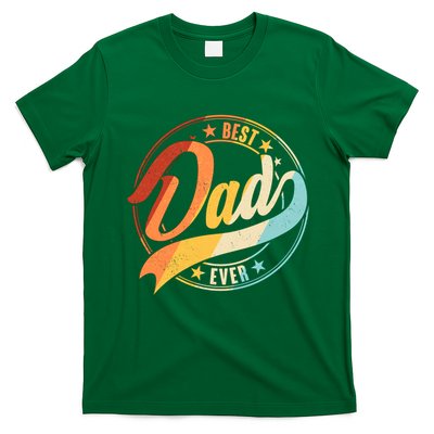Retro VIntage Best Dad Ever Emblem T-Shirt