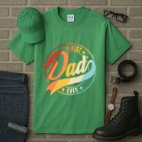 Retro VIntage Best Dad Ever Emblem Tall T-Shirt