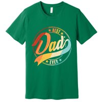 Retro VIntage Best Dad Ever Emblem Premium T-Shirt