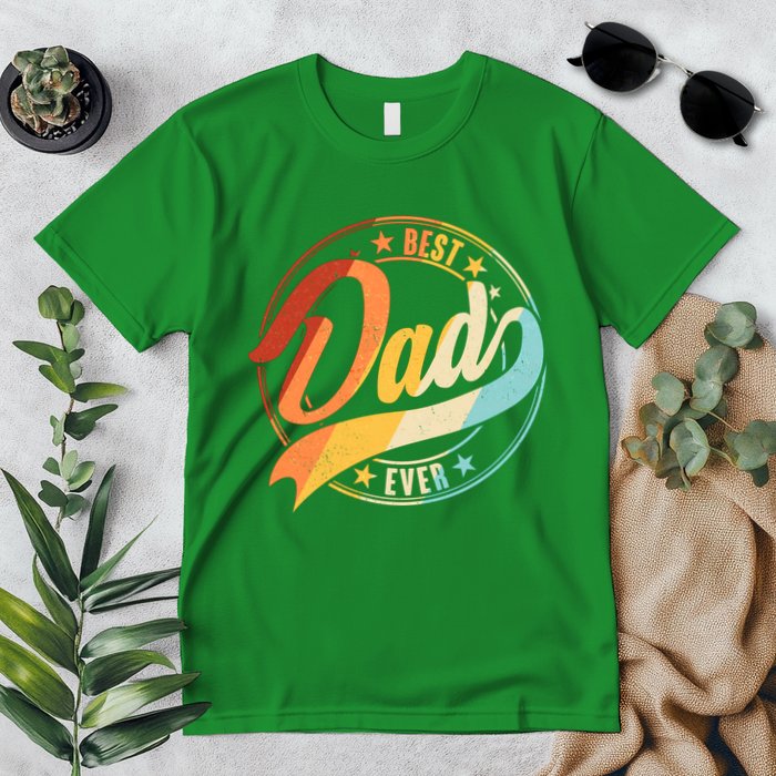 Retro VIntage Best Dad Ever Emblem Premium T-Shirt