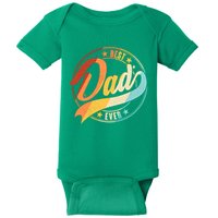 Retro VIntage Best Dad Ever Emblem Baby Bodysuit