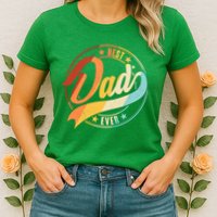 Retro VIntage Best Dad Ever Emblem Womens T-Shirt