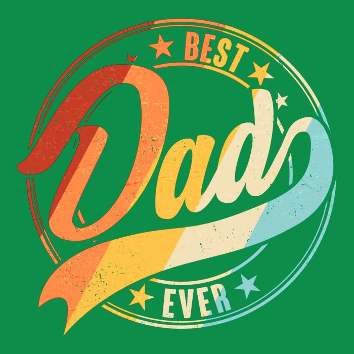 Retro VIntage Best Dad Ever Emblem Womens T-Shirt