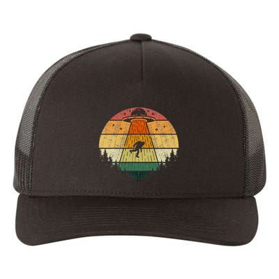 Retro Vintage Bigfoot Ufo Abduction Funny Sasquatch Aliens Yupoong Adult 5-Panel Trucker Hat
