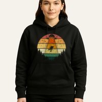 Retro Vintage Bigfoot Ufo Abduction Funny Sasquatch Aliens Hoodie