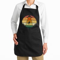 Retro Vintage Bigfoot Ufo Abduction Funny Sasquatch Aliens Apron